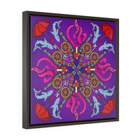 OctoCannon in purple - Framed Canvas Print