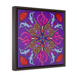 OctoCannon in purple - Framed Canvas Print