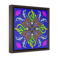 OctoCannon in blue - Framed Canvas Print