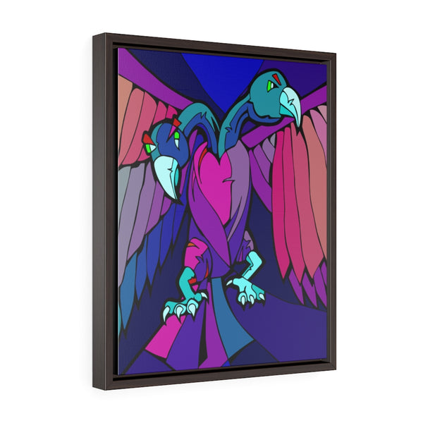 Two Headed Bird - Gandaberunda - Framed Canvas Print