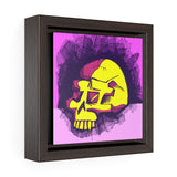 Pensive Skull - Framed Canvas Print