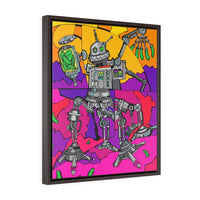 Robot Pickle Plucker - Framed Canvas Print