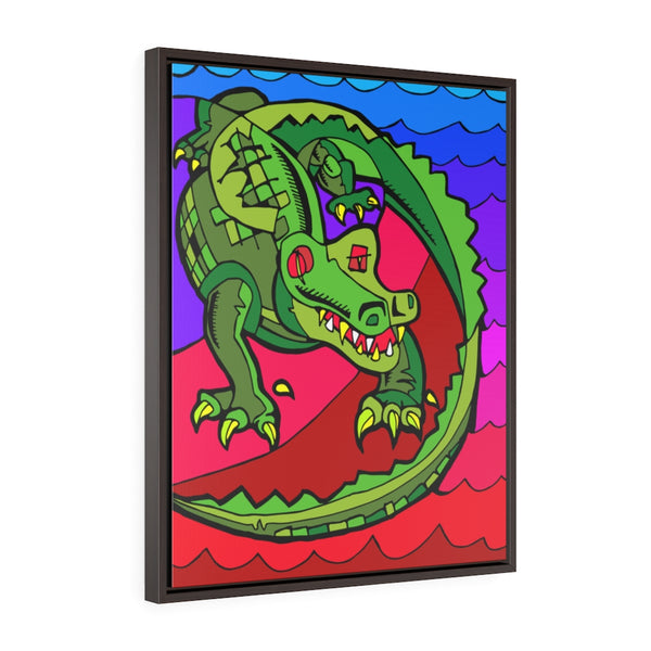 Crocogator - Framed Canvas Print