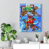 Old Time Hockey - Canvas Print