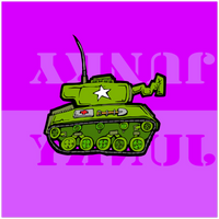 Tank Pink - Metal Print