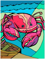 Giant Crab - Metal Print